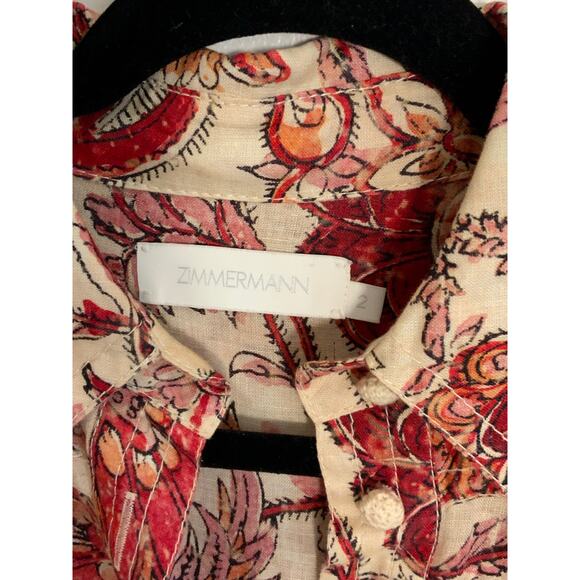 Zimmermann Vitali Roll Cuff Playsuit $595‎ size medium - Picture 4 of 8